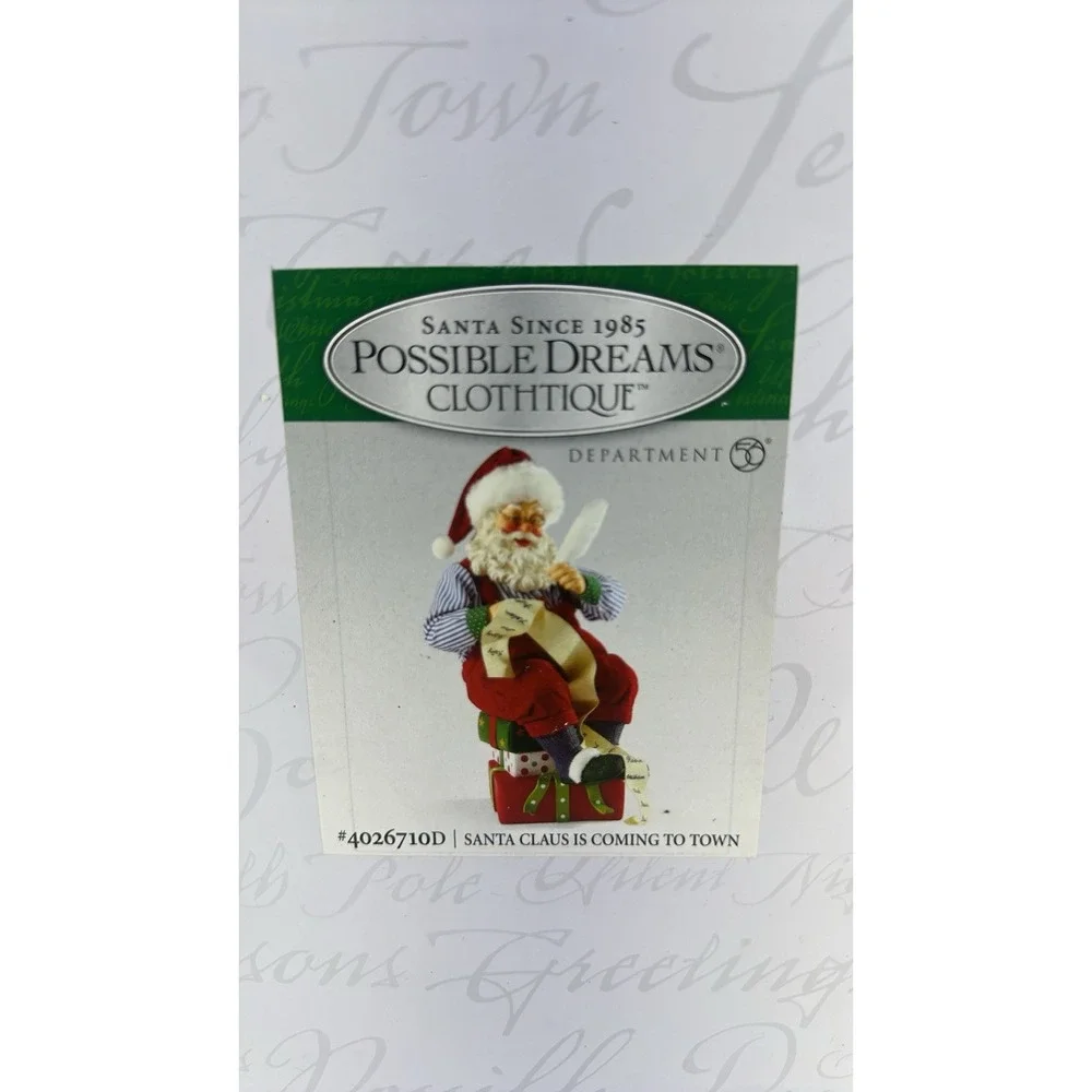 Department 56 Clothtique Possible Dreams Santa Clause Is Coming To Town 4026710D